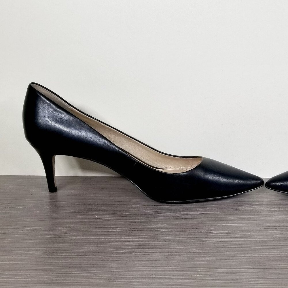 Louise et Cie Jordyna Pointed Toe Pump, Black Leather, Womens Size 11 M / 43 - Picture 6 of 12